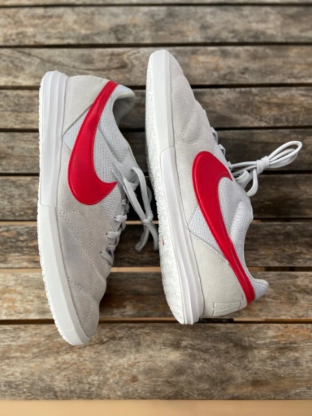 Nike Premier 2 Sala Indoor Soccer Shoes Pure Platinum University Red 9 Mens